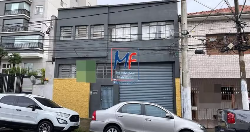 Excelente galpão localizado no ipiranga, com 500 m² de área útil, com escritório e banheiro no local. terreno 450 m2, testada 8,3 m . agende já a sua visita. ref 21.171