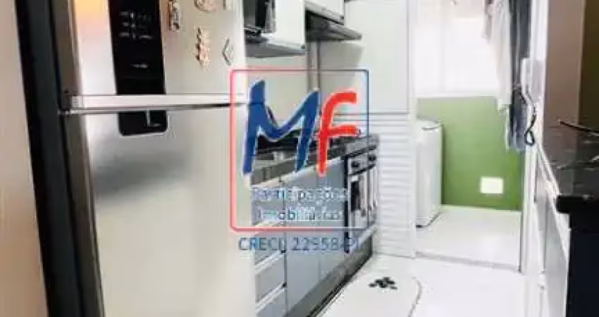 Excelente apto na vila curuçá, em santo andré/sp, com 61 m² a.u., 3 dormitórios (1 suíte), sala, cozinha, lavanderia, varanda gourmet, 2 vagas, lazer (ref 21.466)