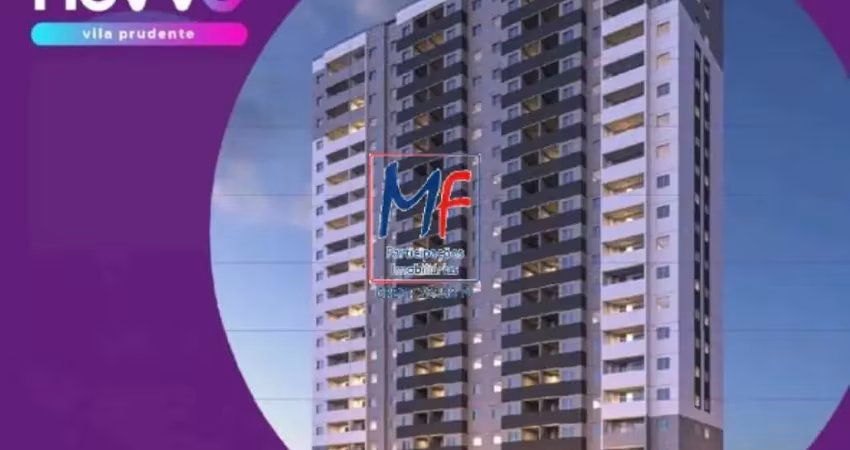 Excelente apto na vila prudente, com 25 m² a.u., 1 dormitório, sala, cozinha, banheiro, varanda, lazer. prox. metrô vila prudente (ref 21.477)