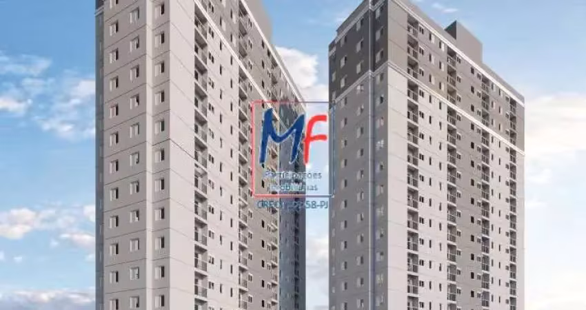 Excelente apto no centro de são vicente/sp, com 39 m² a.u., 2 dormitórios, sala, cozinha, 1 vaga, lazer. prox. av. martins fontes (ref 21.697)