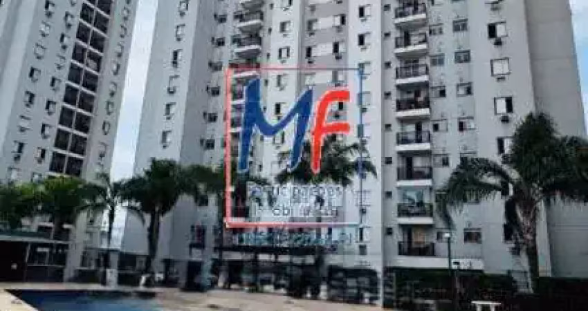 Excelente apto em santos/sp, com 48 m² a.u., 2 dormitórios, sala, cozinha, lavanderia, varanda, 1 vaga coberta, lazer. prox. av. nossa senhora de fátima (ref 21.871)