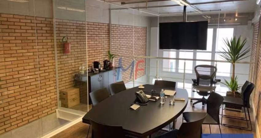 REF: 9006 - Conjunto Comercial no bairro Vila Olímpia, com copa, ar condicionado, mezanino, banheiros, 2 vagas cobertas, 76 m² de área útil.