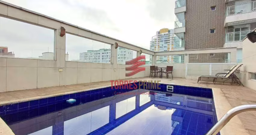 Cobertura com Vista Parcial do Mar com 3 dormitórios à venda, 300 m² por R$ 3.300.000 - Embaré - Santos/SP
