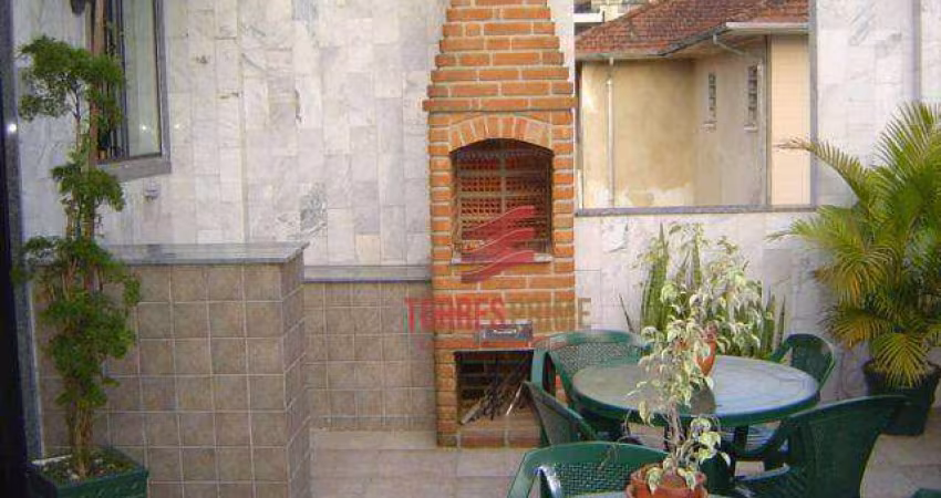 Sobrado Triplex com 3 dormitórios com 3 suítes para alugar, 320 m² por R$ 7.800/mês - Gonzaga - Santos/SP