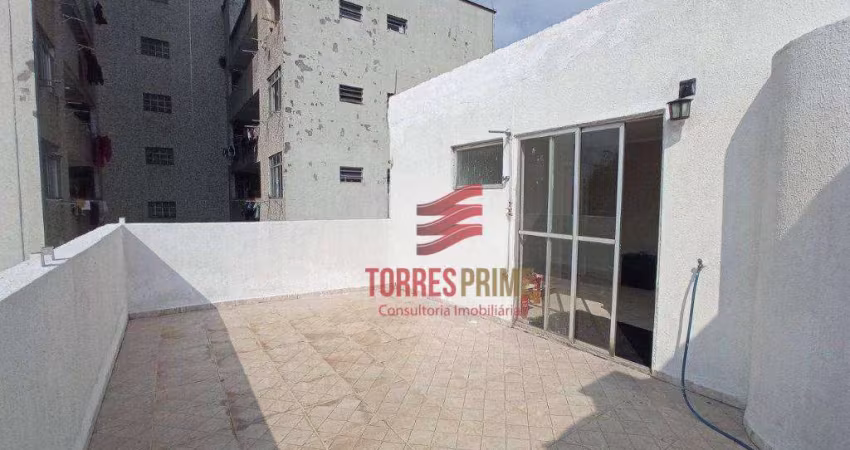 Cobertura com 2 dormitórios à venda, 108 m² por R$ 440.000,00 - José Menino - Santos/SP
