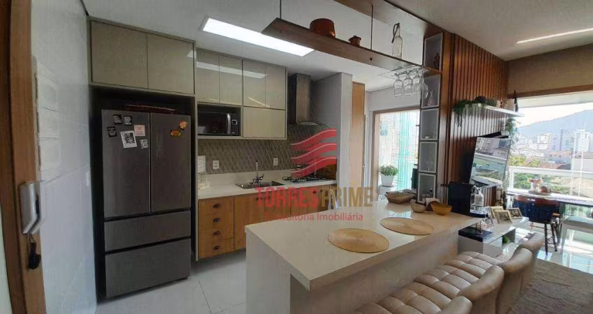 Apartamento com 2 dormitórios à venda, 74 m² por R$ 1.220.000,00 - Gonzaga - Santos/SP