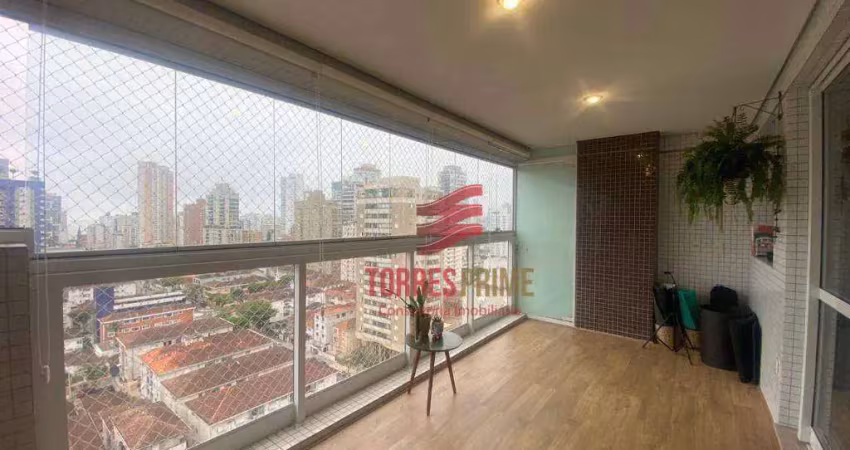 Apartamento à venda, 131 m² por r$ 1.658.000,00 - embaré - santos/sp