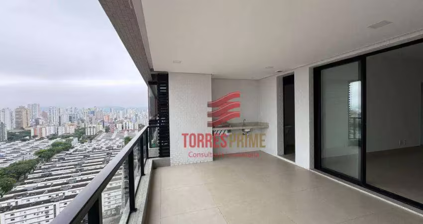 Apartamento com 3 dormitórios à venda, 120 m² por r$ 1.920.000,00 - aparecida - santos/sp