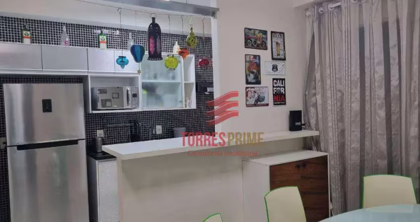 Apartamento com 2 dormitórios para alugar, 64 m² por R$ 5.000,00/mês - Marapé - Santos/SP