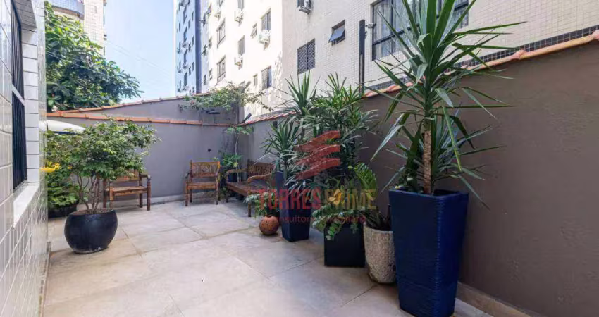Apartamento Garden com 2 dormitórios à venda, 76 m² por R$ 1.000.000,00 - Ponta da Praia - Santos/SP