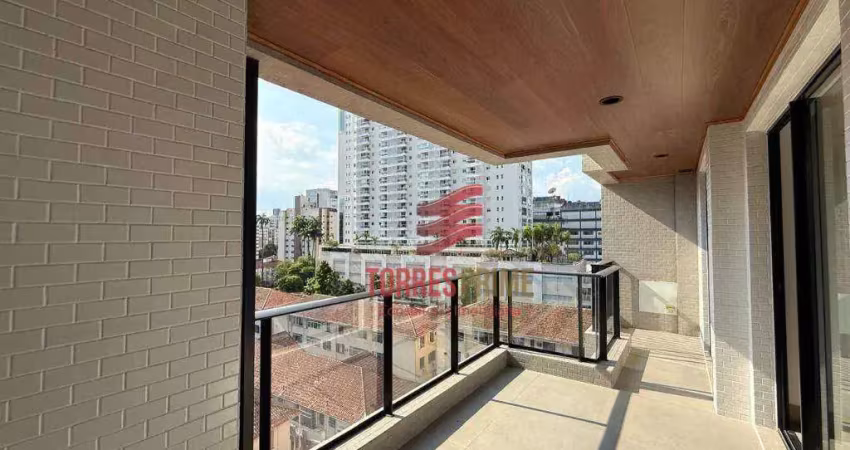 Apartamento com 1 dormitório à venda, 55 m² por r$ 710.000,00 - boqueirão - santos/sp