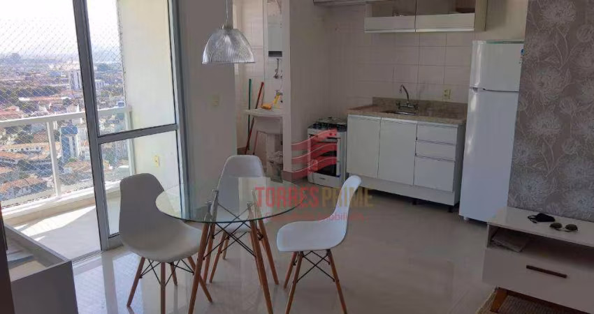 Apartamento com 1 dormitório, 47 m² - venda por R$ 700.000,00 ou aluguel por R$ 4.810,00/mês - Boqueirão - Santos/SP
