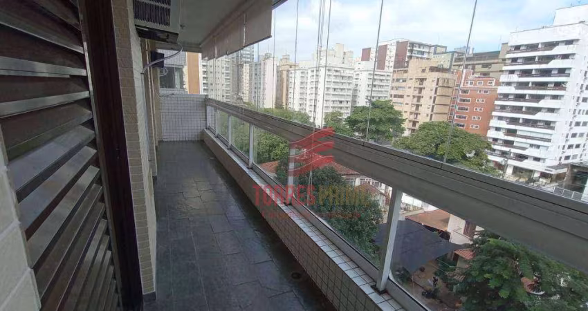 Apartamento com 2 dormitórios para alugar, 90 m² por R$ 5.500,02/mês - Embaré - Santos/SP