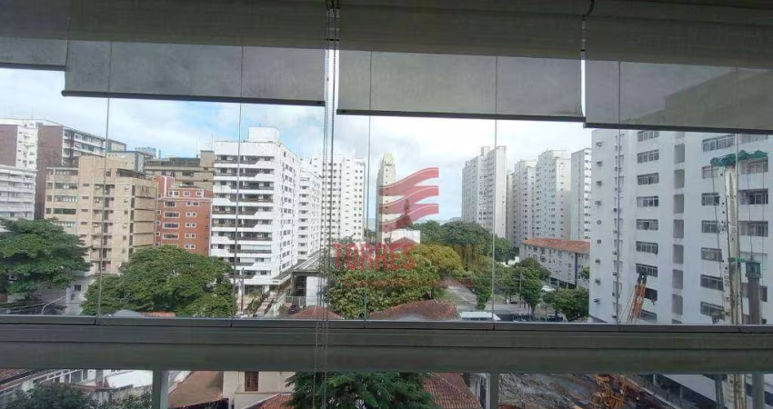 Apartamento com 2 dormitórios para alugar, 90 m² por R$ 5.190,02/mês - Embaré - Santos/SP