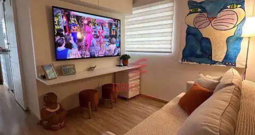 Apartamento à venda, 47 m² por r$ 405.000,00 - ponta da praia - santos/sp