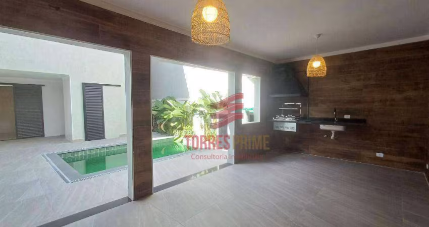 Sobrado com 3 suítes, Closet, Piscina, Área Gourmet e Churrasqueira à venda, 205 m² por R$ 1.900.000 - Embaré - Santos/SP