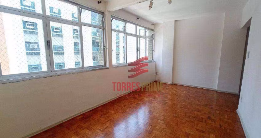 Apartamento com 2 dormitórios para alugar, 80 m² por R$ 3.200,02/mês - Gonzaga - Santos/SP