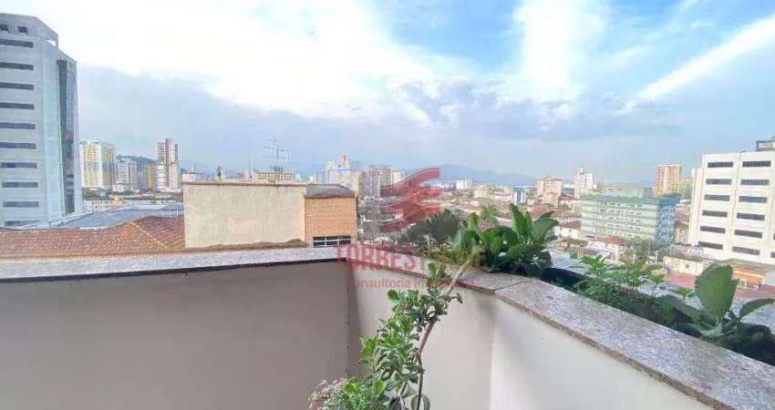 Apartamento com 3 dormitórios à venda, 163 m² por R$ 1.080.000,00 - Boqueirão - Santos/SP