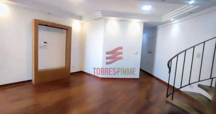 Cobertura, 147 m² - venda por r$ 750.000,00 ou aluguel por r$ 6.188,00/mês - vila matias - santos/sp