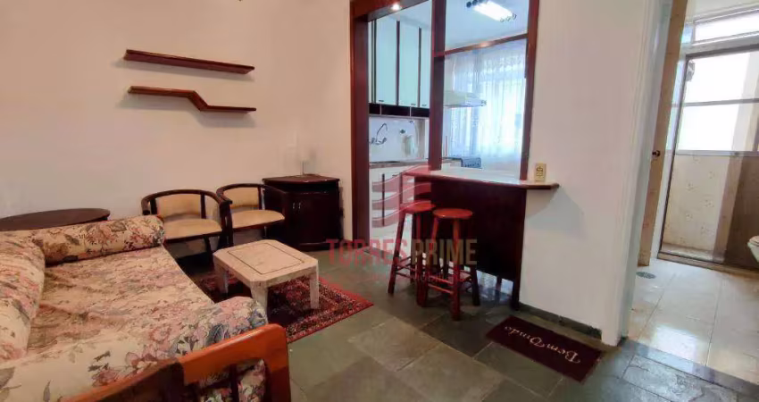 Apartamento com 1 dormitório à venda, 55 m² por r$ 470.000,00 - gonzaga - santos/sp