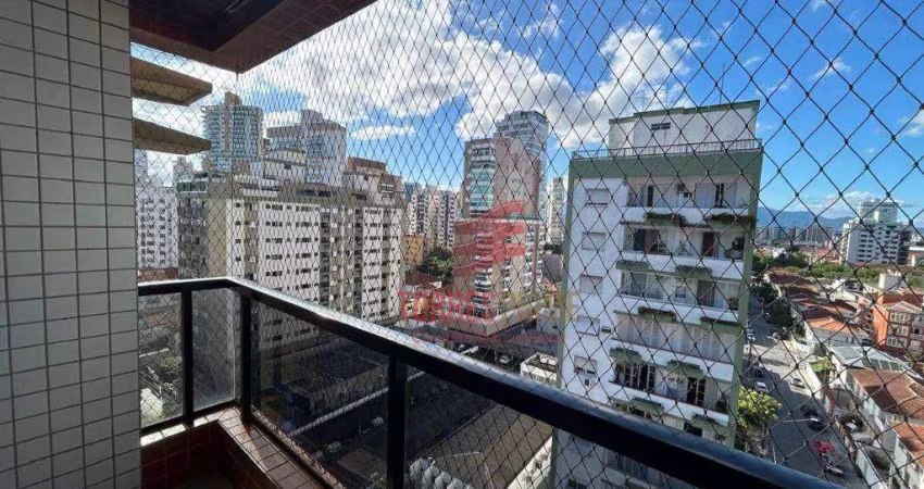 Apartamento com 3 dormitórios à venda, 104 m² por R$ 1.200.000,00 - Boqueirão - Santos/SP