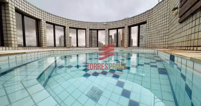 Cobertura duplex,4 dormitórios (2 suítes),  piscina a duas quadras da praia, localizada no bairro do Boqueirão/Santos.