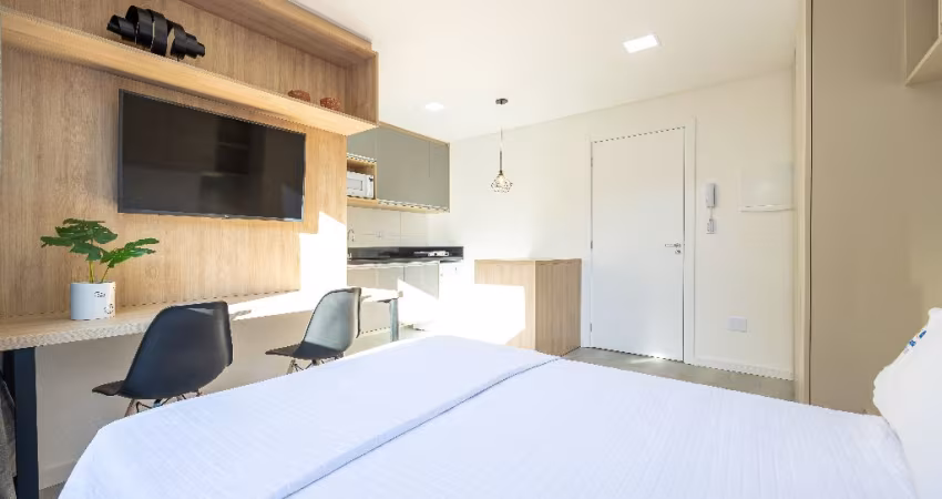 Studio totalmente mobiliado, próximo a Unicuritiba.