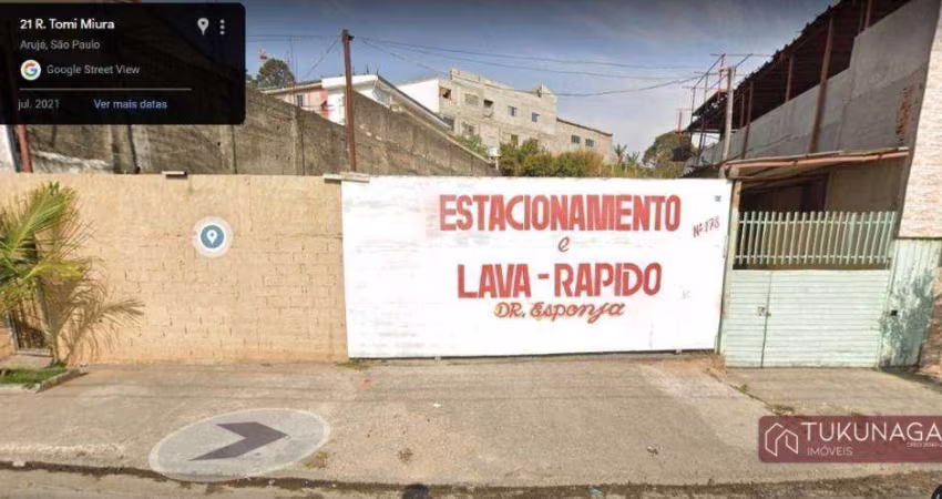Terreno à venda, 375 m² por R$ 650.000,00 - Perobal - Arujá/SP