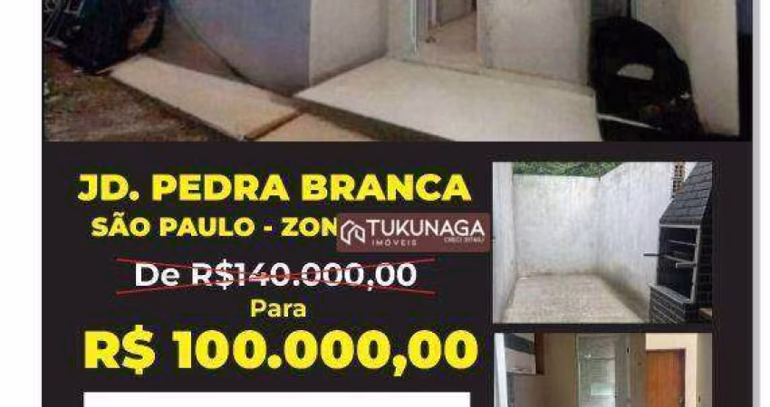 Casa  á venda com79m², 2 dormitórios de R$140.000 por  por R$ 100.000 - Jardim Pedra Branca - São Paulo/SP-ZONA LESTE