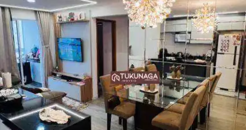 Apartamento com 2 dormitórios à venda, 55 m² por r$ 375.000 - vila galvão - guarulhos/sp