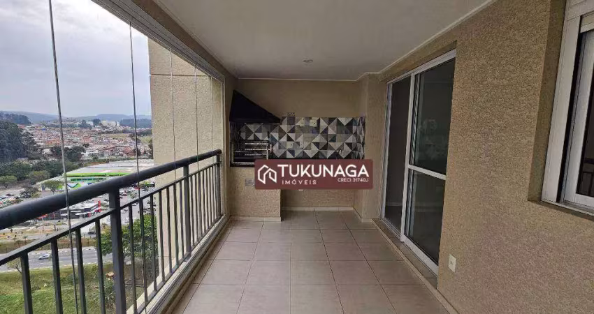 Apartamento com 2 quartos para alugar, 68 m² por r$ 3.940/mês - jardim flor da montanha - guarulhos/sp