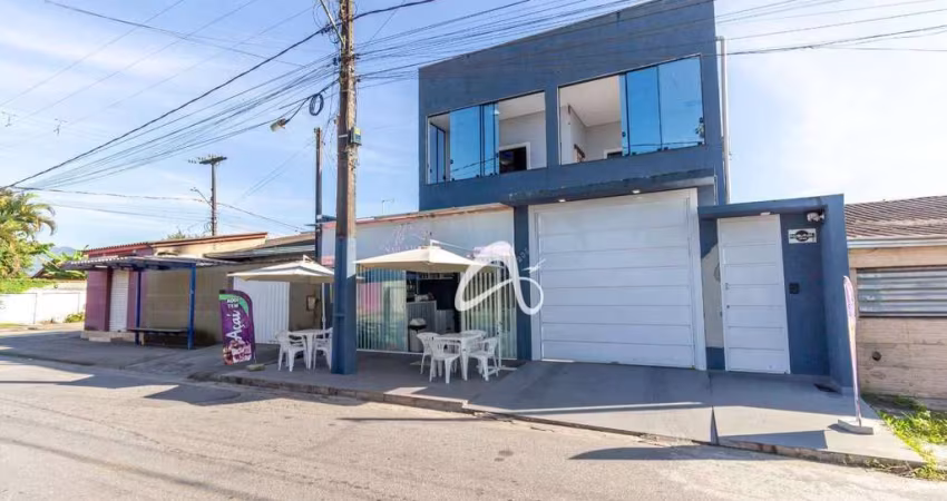Excelente sobrado semimobiliado à venda, com ponto comercial integrado, no Bairro Jardim Esperança, Paranaguá/PR.