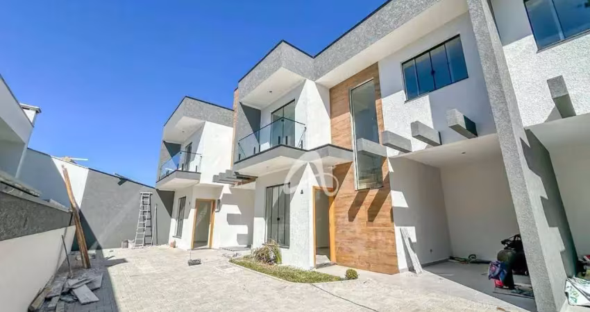 Sobrado novo à venda em condomínio, 3 quartos (1 suíte) - bairro pinheirinho, curitiba/pr.