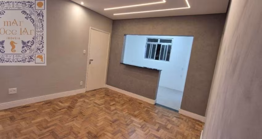 Venda ou Aluguel Apartamento Santos SP - mAr dOce lAr reformado no canal 5 a 3 quadras da praia do Embaré e Aparecida.