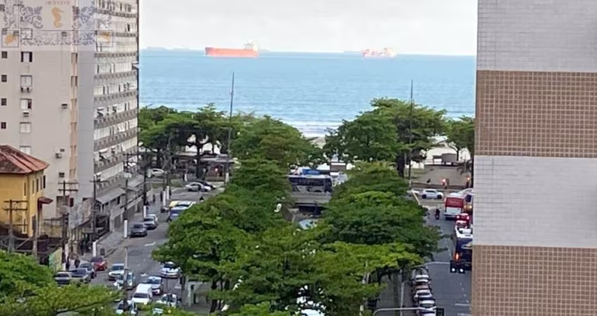 MARAVILHOSO apartamento vista mar no canal 1 próximo à praia (400m) mobiliado com closet, home office e garagem demarcada | José Menino - Santos SP