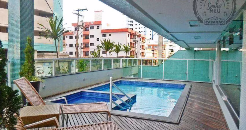 Cobertura com 3 dormitórios à venda, 155 m² por r$ 1.350.000,00 - canto do forte - praia grande/sp