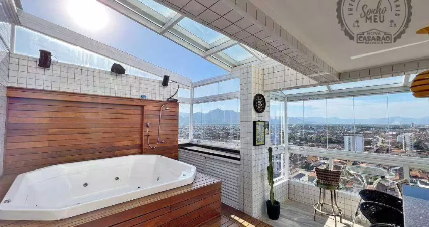 Cobertura com 3 dormitórios à venda, 143 m² por r$ 1.790.000,00 - caiçara - praia grande/sp