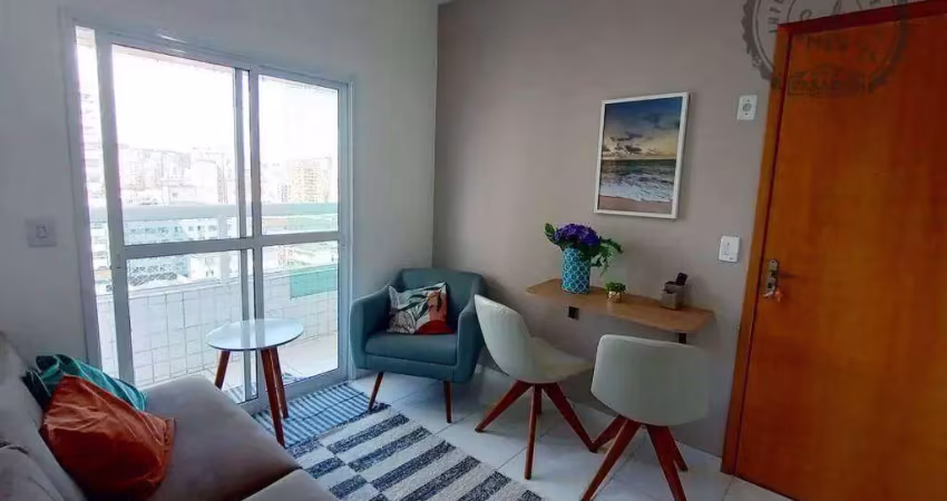 Apartamento com 1 dormitório para alugar, 41 m² por R$ 3.700,00/mês - Boqueirão - Praia Grande/SP