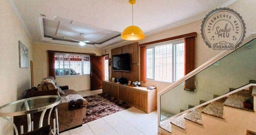 Sobrado com 3 dormitórios à venda, 112 m² por R$ 850.000,00 - Guilhermina - Praia Grande/SP