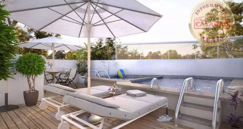 Apartamento com 2 dormitórios à venda, 56 m² por r$ 378.000,00 - mirim - praia grande/sp