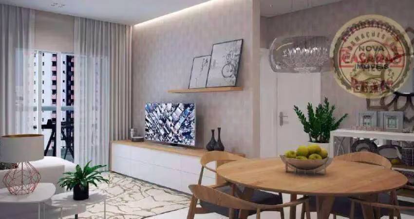 Apartamento com 2 dormitórios à venda, 68 m² por r$ 470.000,00 - canto do forte - praia grande/sp