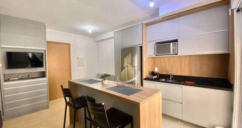 Apartamento com 1 dormitório para alugar, 40 m² por R$ 3.831,49/mês - Jardim Aquarius - São José dos Campos/SP