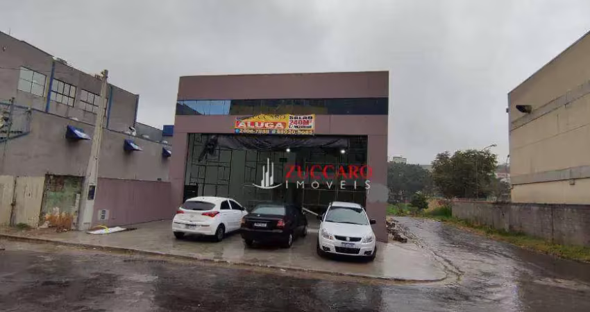 Galpão para alugar, 250 m² por r$ 8.500,00/mês - parque renato maia - guarulhos/sp