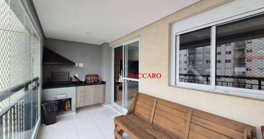 Apartamento com 2 dormitórios para alugar, 65 m² por r$ 4.000,00/mês - jardim flor da montanha - guarulhos/sp