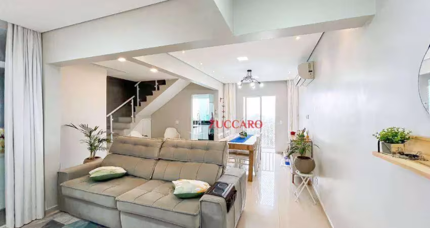Cobertura com 3 dormitórios à venda, 115 m² por r$ 780.000,00 - vila sirena - guarulhos/sp