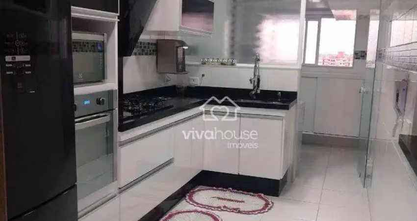 Apartamento com 3 dormitórios à venda, 90 m² por r$ 550.000 - vila guarani - mauá/sp
