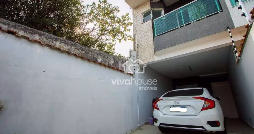Sobrado com 3 dormitórios à venda, 126 m² por r$ 675.000 - vila linda - santo andré/sp