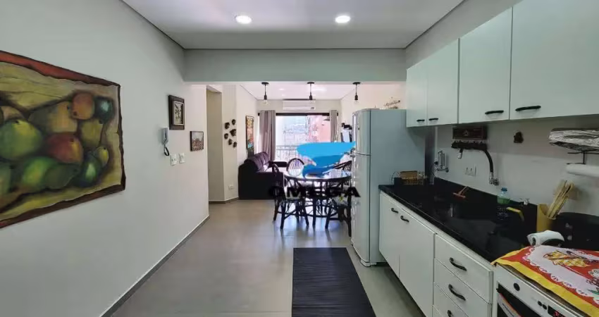 Apartamento com 2 quartos - praia do tombo, guarujá.