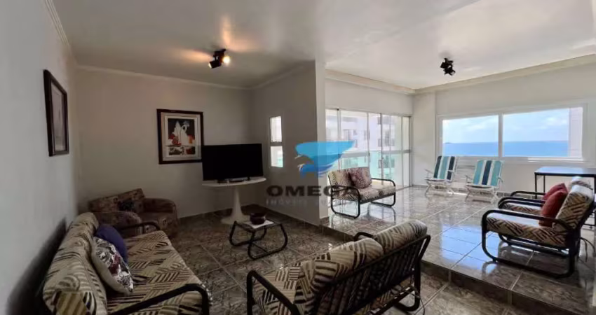 Vista mar - apartamento com 4 suítes em prédio com piscina e churrasqueira - praia das astúrias, guarujá.