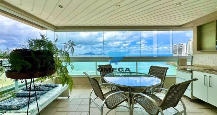 Frente mar - apartamento com 5 dormitórios e varanda gourmet - praia das astúrias, guarujá.